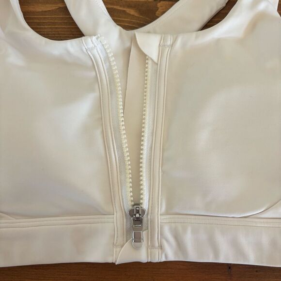 Athleta Ultimate Zip Front Bra size XS White - Picture 8 of 8